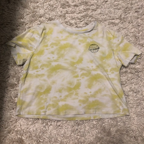 Yellow tie-dye crop top - Picture 1 of 1